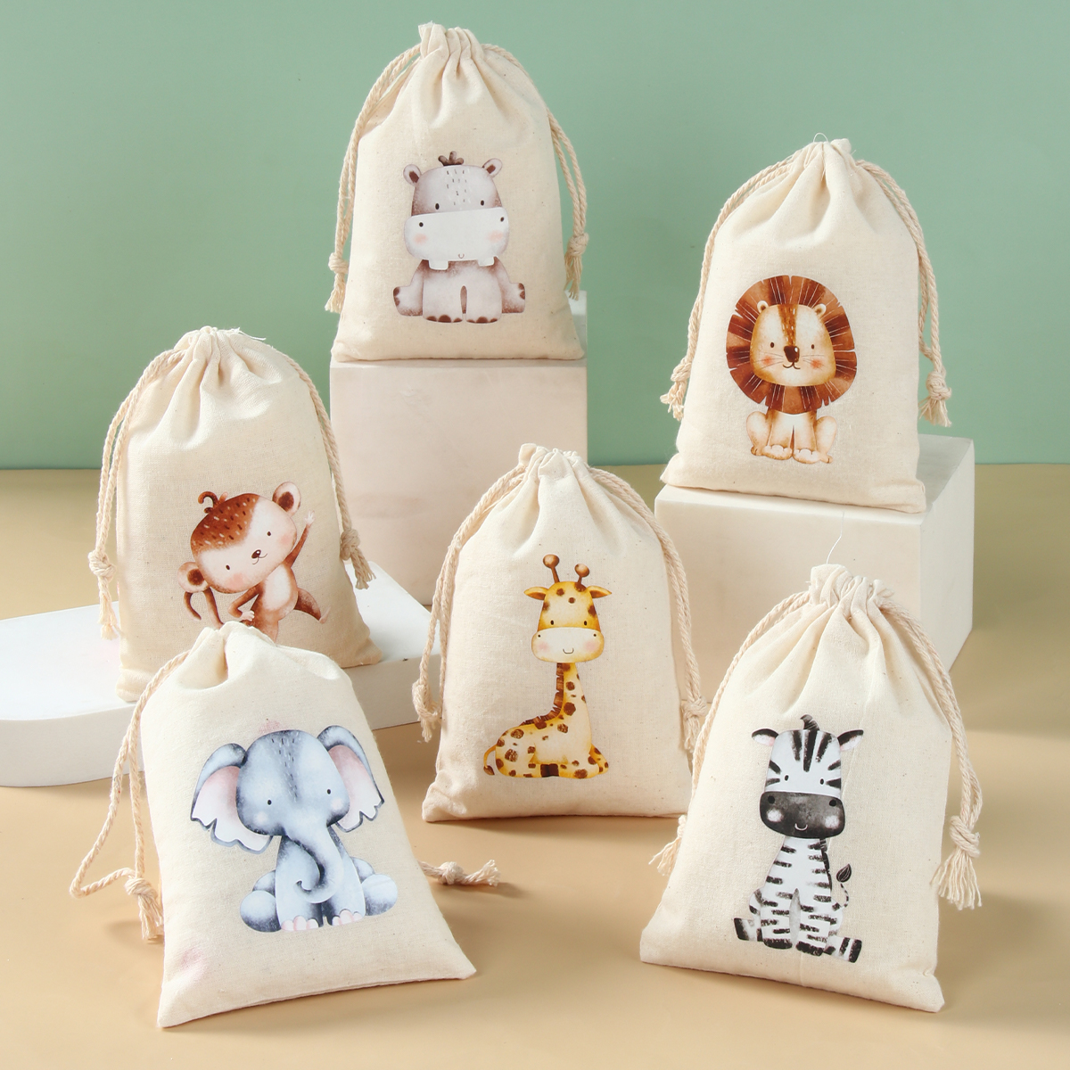 Cotton Candy Cone - 6pcs Animal Unicorn Dinosaur Cotton Gift