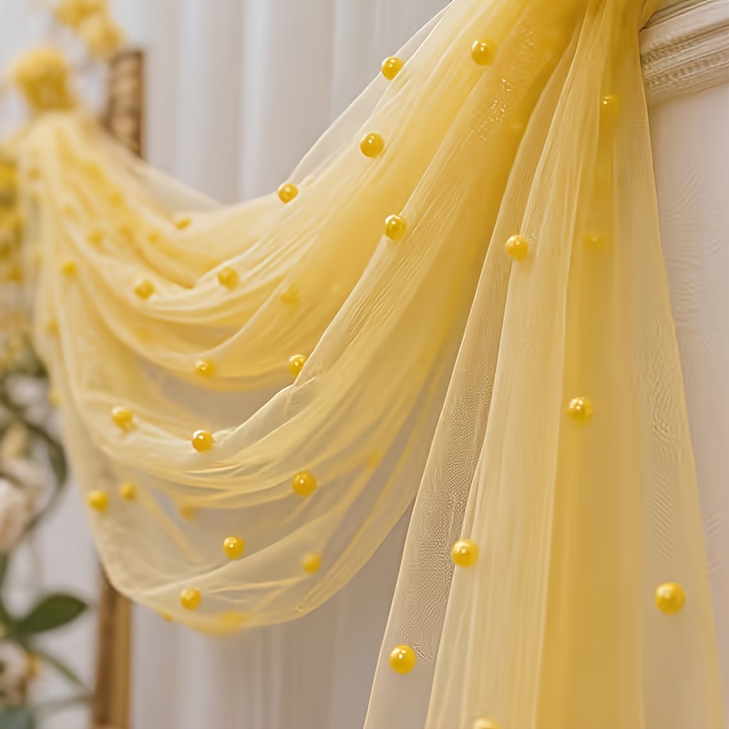 Dessert Table Backdrop - 300cmX160cm Pearl Mesh Fabric For Dessert