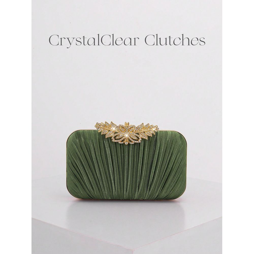 Event Party Box - Fashion Rhinestone Decor Flap Box Clutch