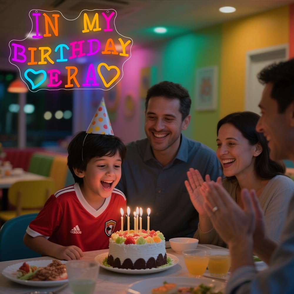 Happy Birthday Neon Sign USB P - Neon Sign Party ulasan dan harga