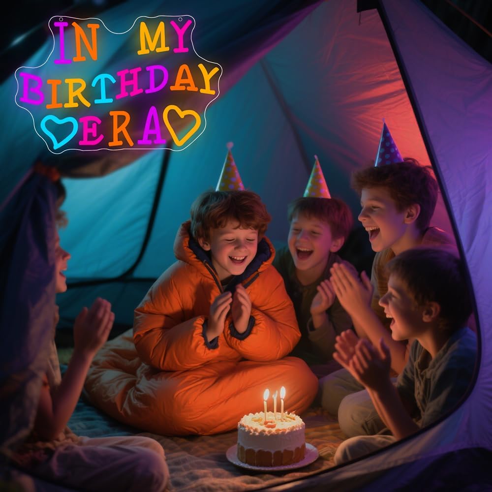 Happy Birthday Neon Sign USB P - Neon Sign Party ulasan dan harga