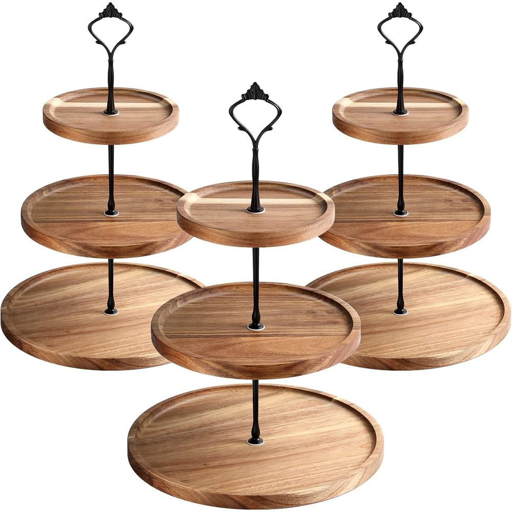 3 Set 3 Tier Wood Cupcake Stan - Cupcake Stand Tier ulasan dan harga