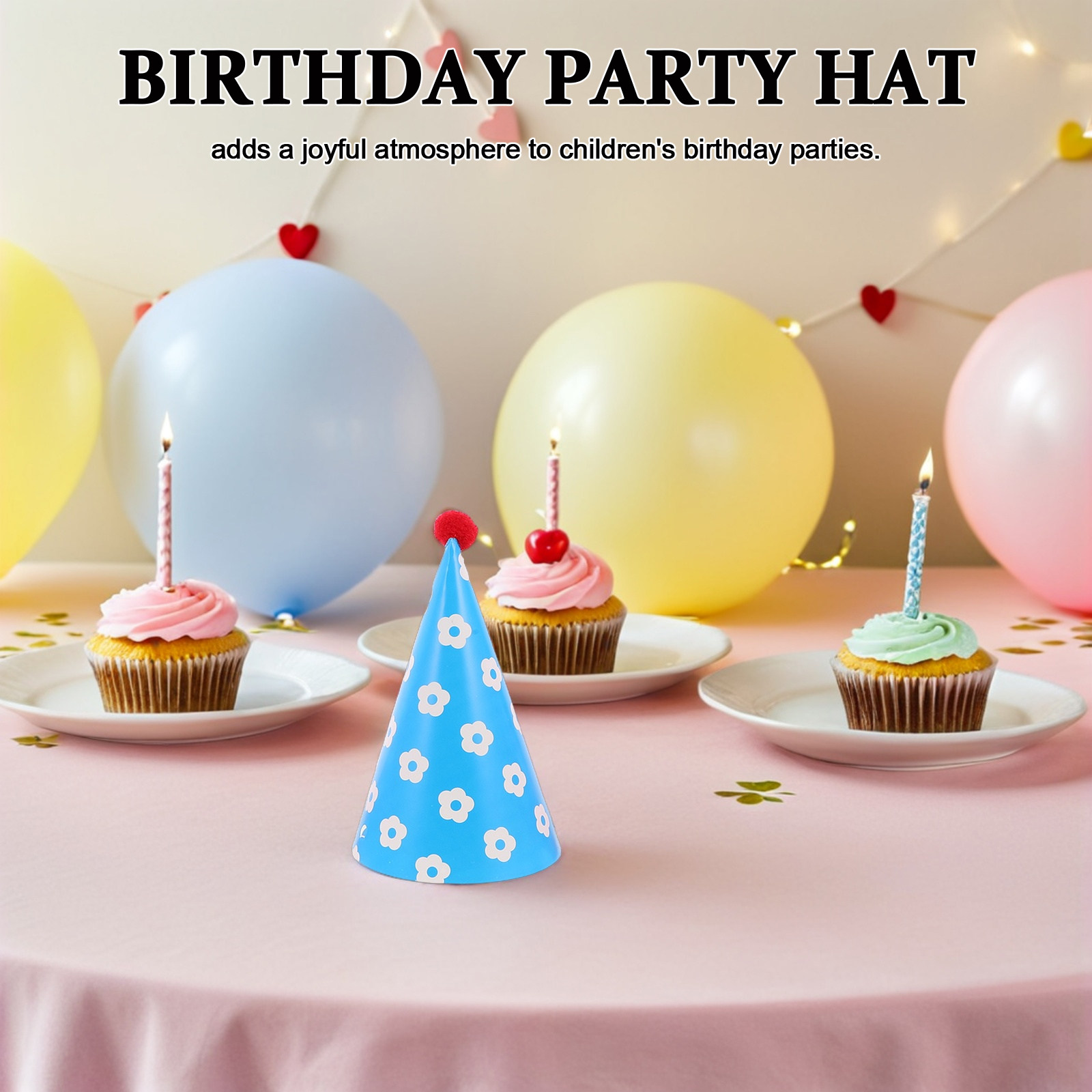 12Pcs Kids Birthday Cone Hats  - Party Hat Cone ulasan dan harga