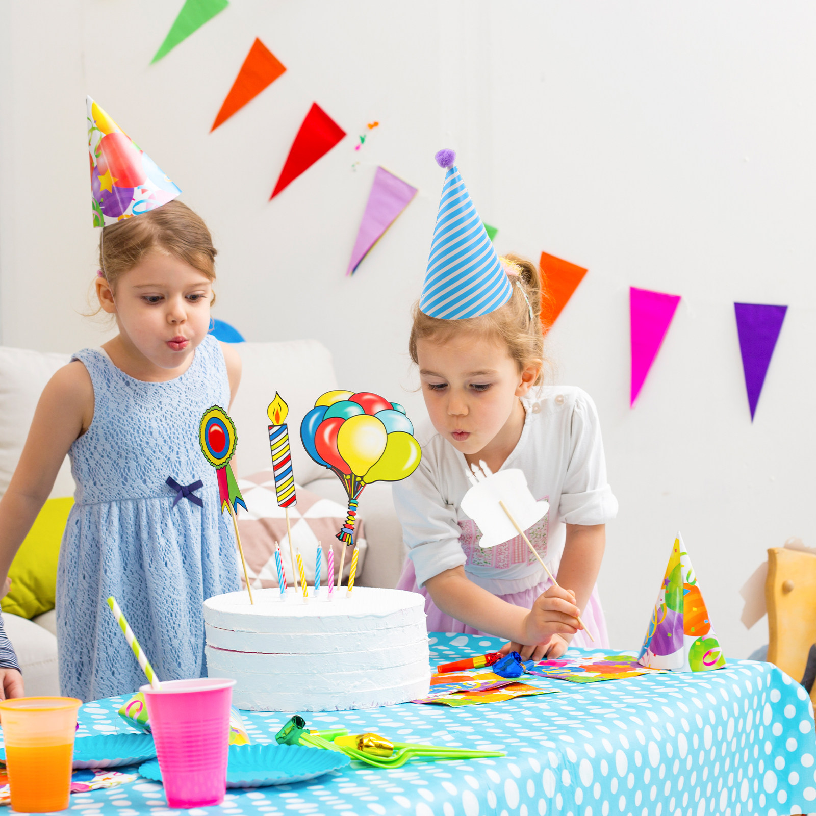 12Pcs Kids Birthday Cone Hats  - Party Hat Cone ulasan dan harga