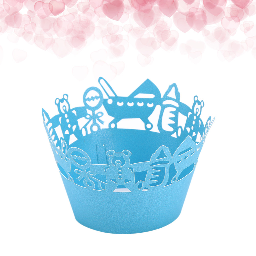 50pcs Carriage Cut Cupcake Wra - Plastic Cup 50Pcs ulasan dan harga