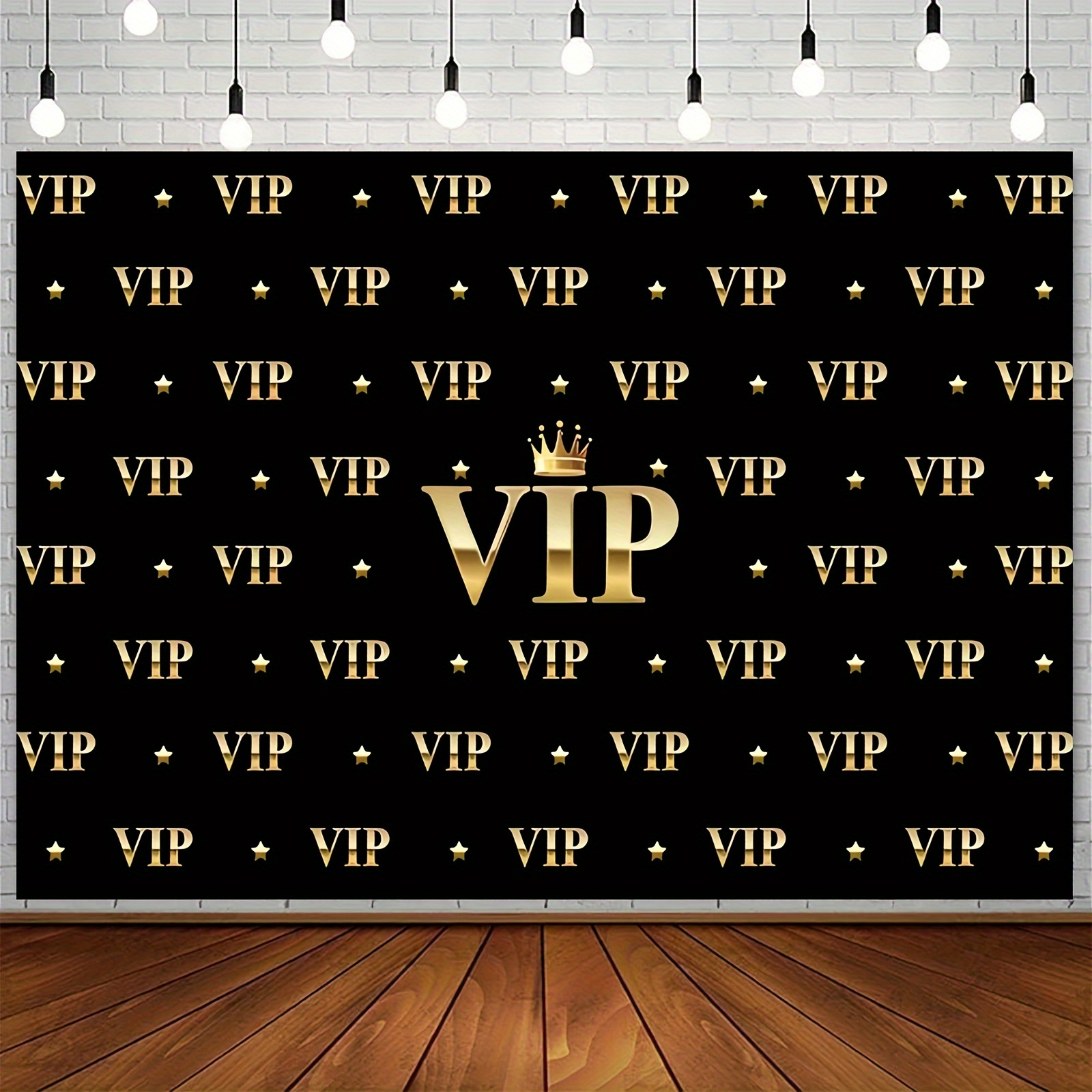 VIP Royal Crown Black Gold Tap - Party Banner Gold ulasan dan harga