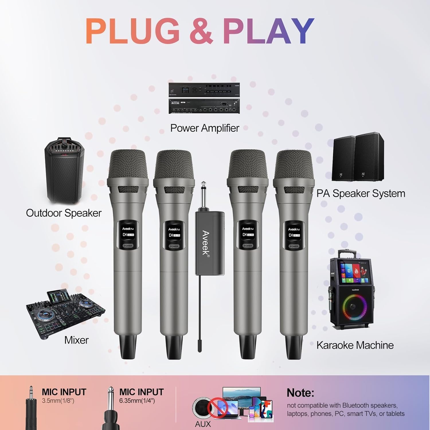 4-Pack Wireless Karaoke Microp - Event Party ulasan dan harga