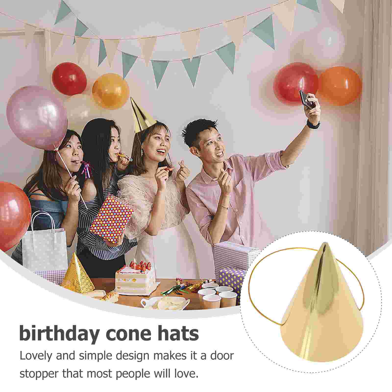  8 Pcs Birthday Hat Celebratio - Party Hat Cone ulasan dan harga