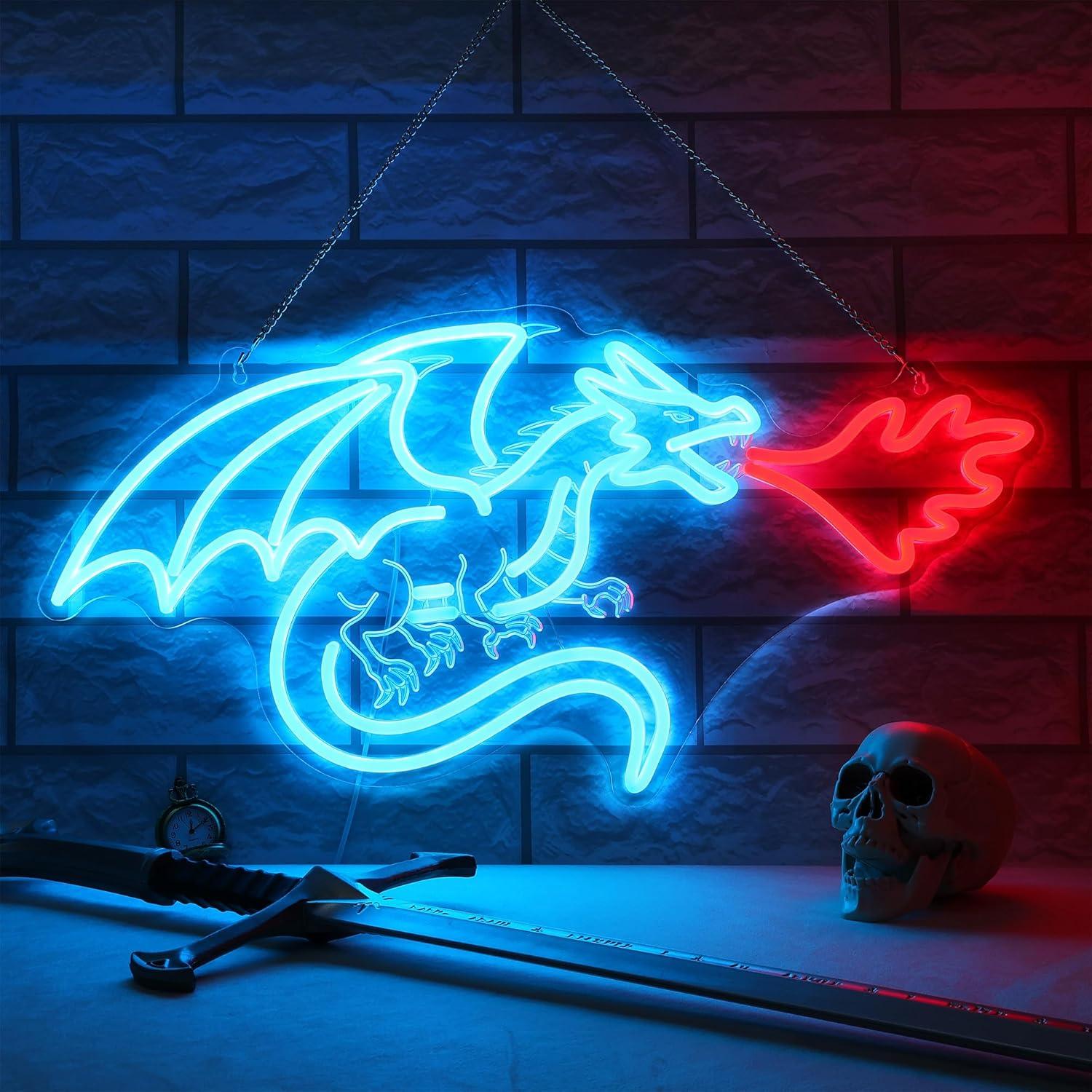 Dragon Neon Sign LED Dimmable  - Neon Sign Party ulasan dan harga