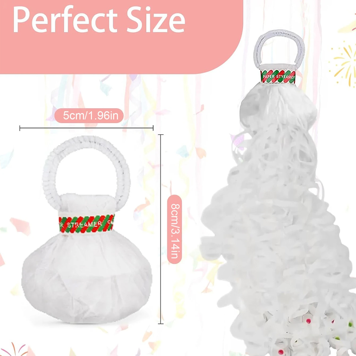 10Pcs Romantic White Hand-Thro - Confetti Cannon Tube ulasan dan harga