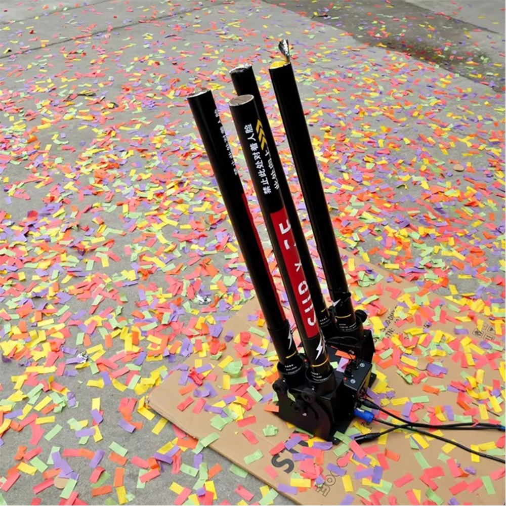 4 Heads Electronic Confetti La - Confetti Cannon Tube ulasan dan harga
