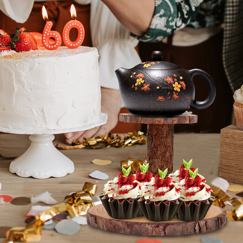 Multi-Tiered Cake Stand Rustic - Cupcake Stand Tier ulasan dan harga