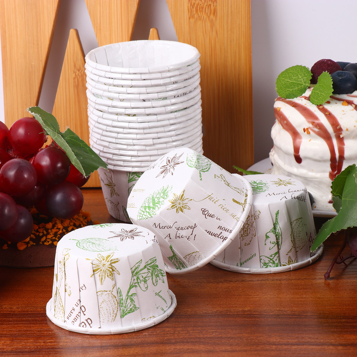 50Pcs Premium Cake Mold Paper  - Plastic Cup 50Pcs ulasan dan harga