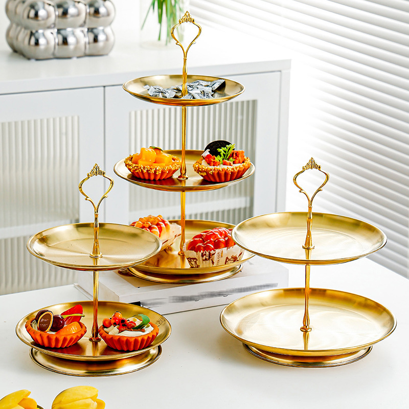 3 Tier Gold Cake Stand, Elegan - Cupcake Stand Tier ulasan dan harga