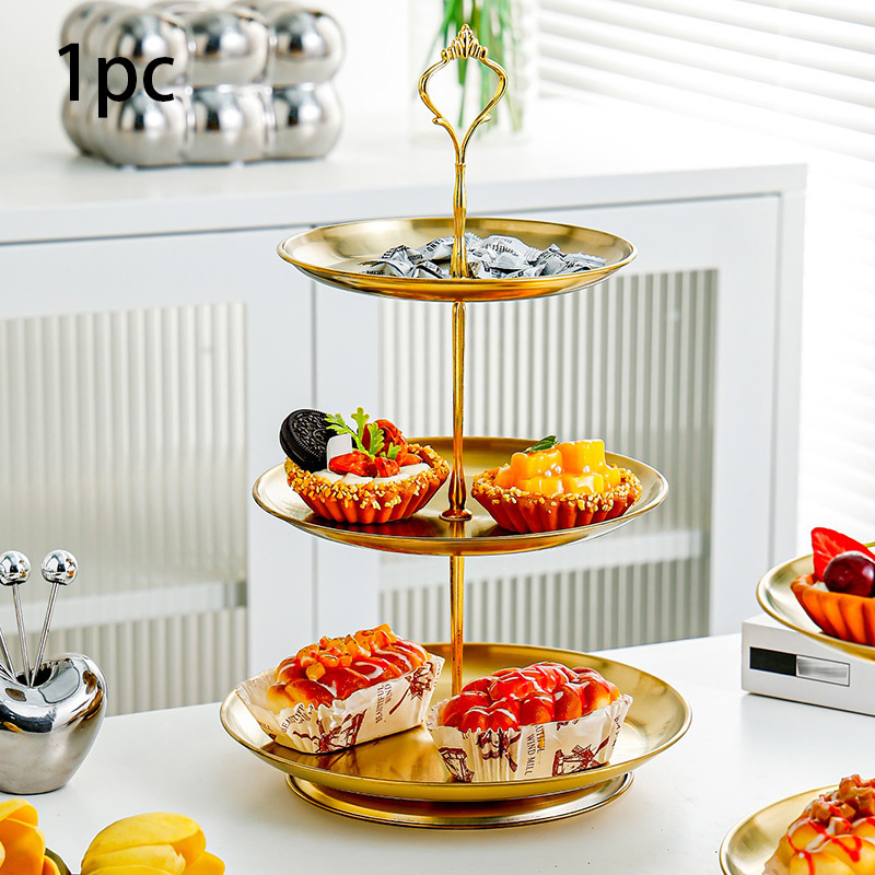 3 Tier Gold Cake Stand, Elegan - Cupcake Stand Tier ulasan dan harga