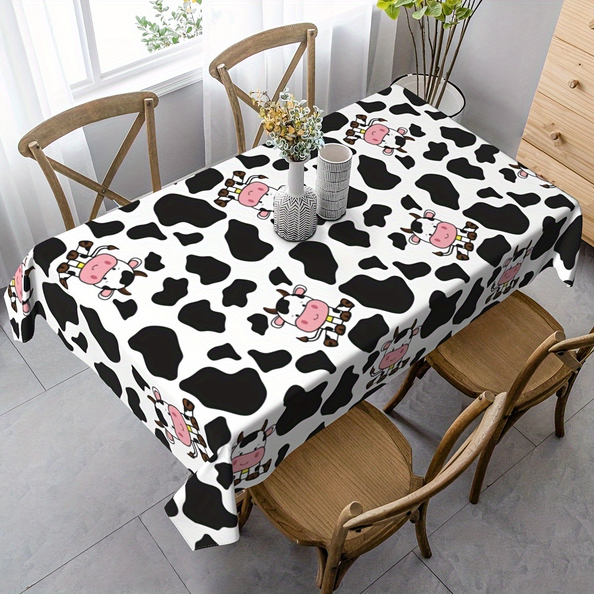 1pc Cow Farm Animal Theme Picn - Table Cloth Disposable ulasan dan harga