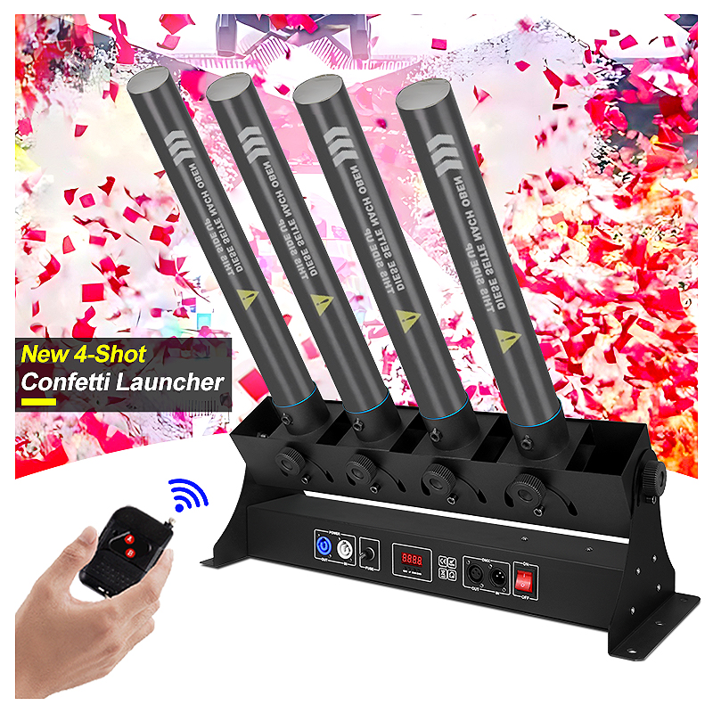 SHTX 4-Tube Confetti Launcher, - Confetti Cannon Tube ulasan dan harga