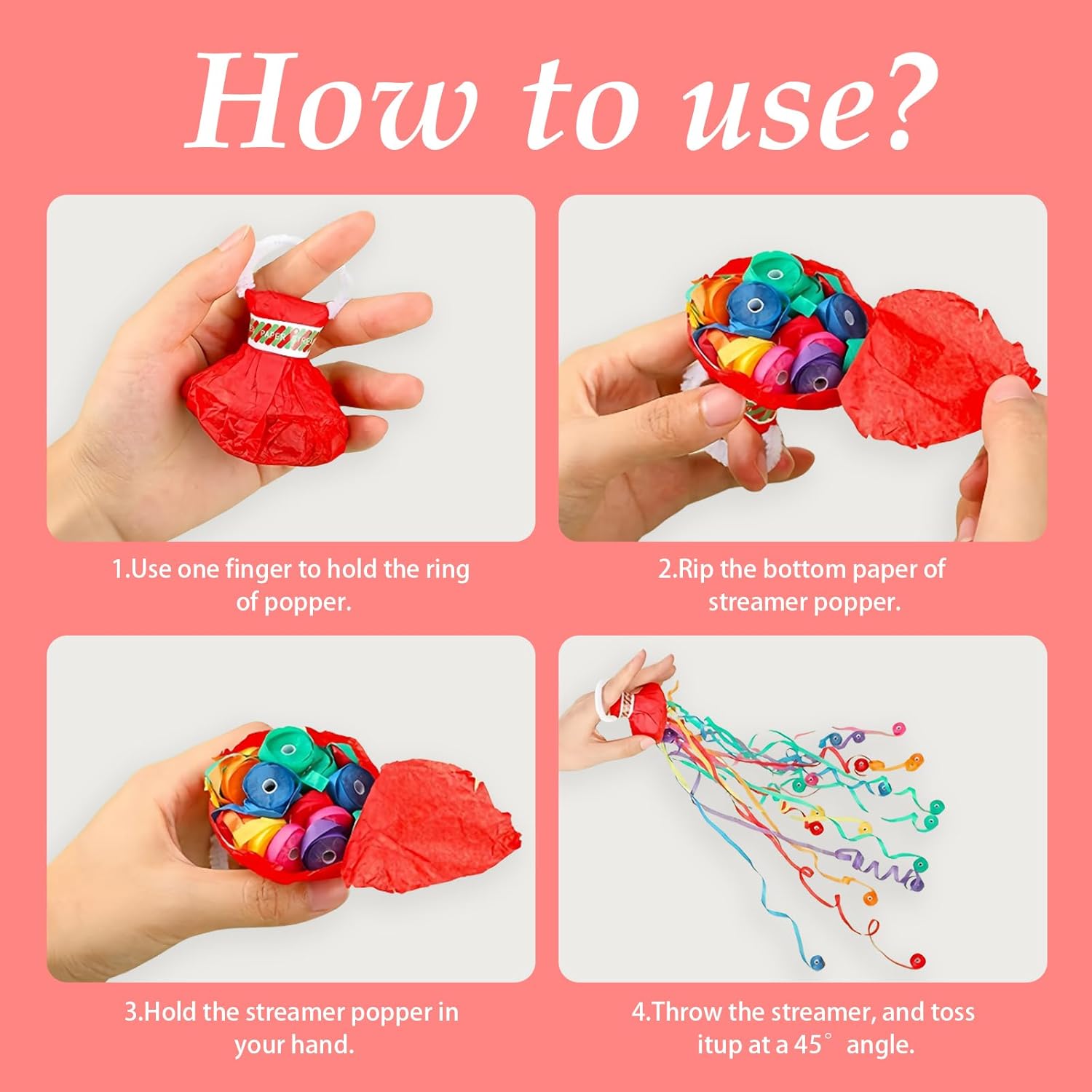 10pcs Hand Throw Streamers No  - Confetti Cannon Tube ulasan dan harga