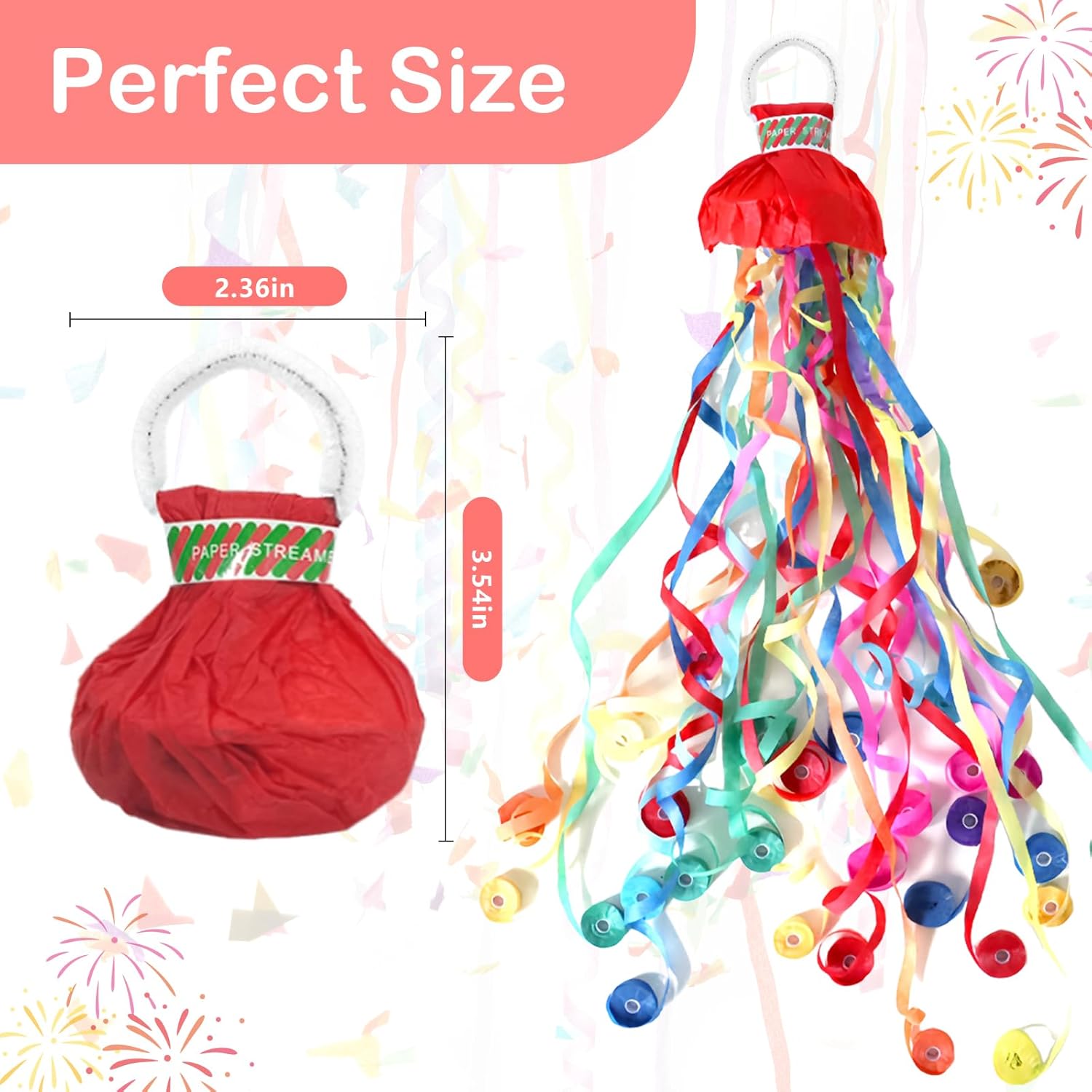 10pcs Hand Throw Streamers No  - Confetti Cannon Tube ulasan dan harga