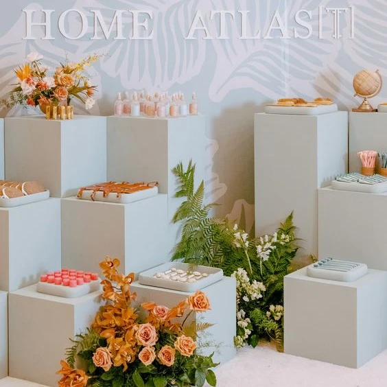 Dessert Table Cake Stand Birth - Dessert Table Backdrop ulasan dan harga