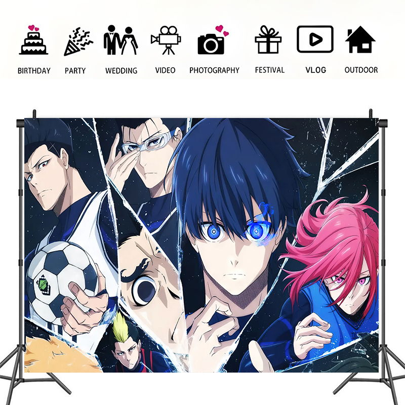 BLUE LOCK boy Backdrop Boy Bir - Table Cloth Disposable ulasan dan harga