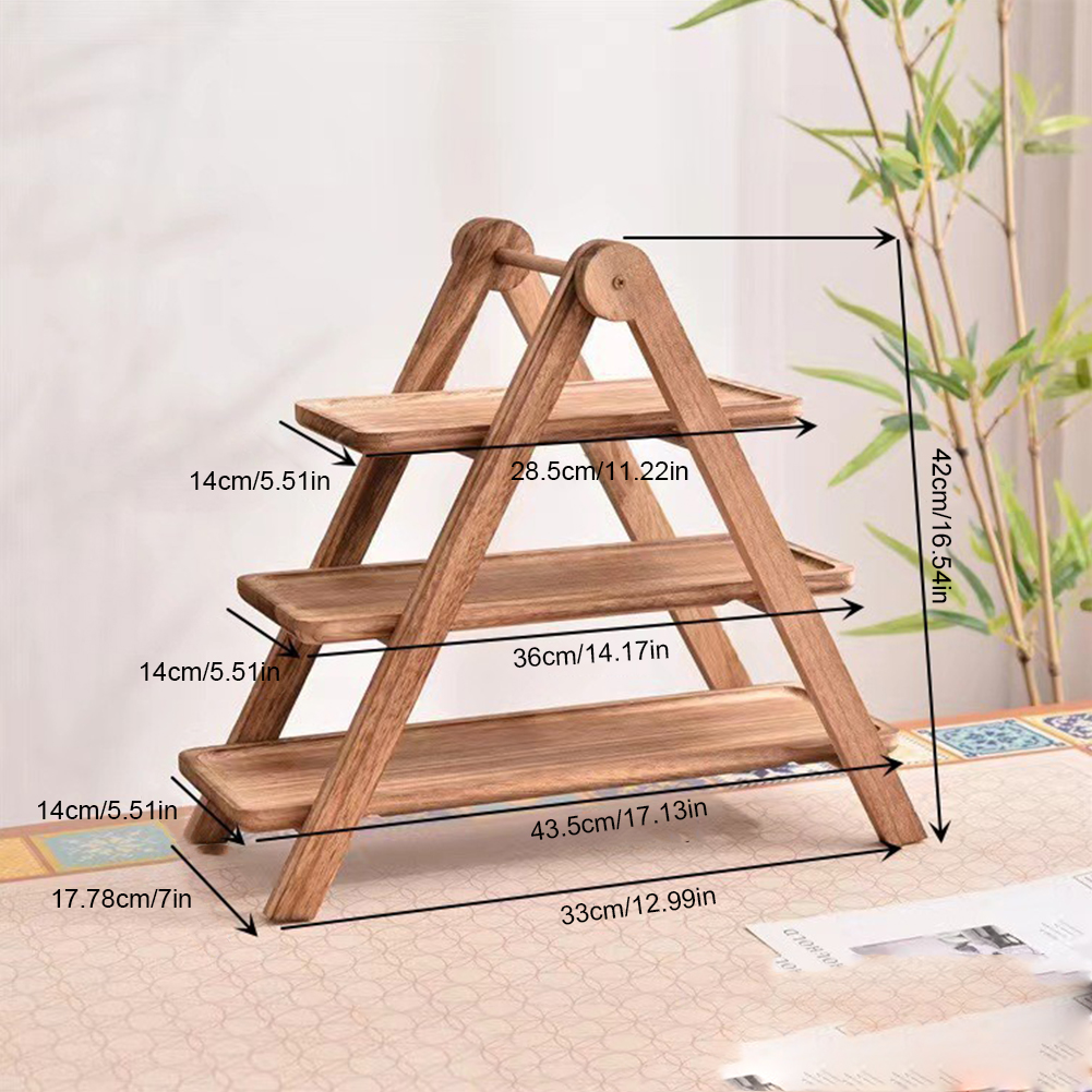 2Pcs Wooden Serving Platter Re - Cupcake Stand Tier ulasan dan harga