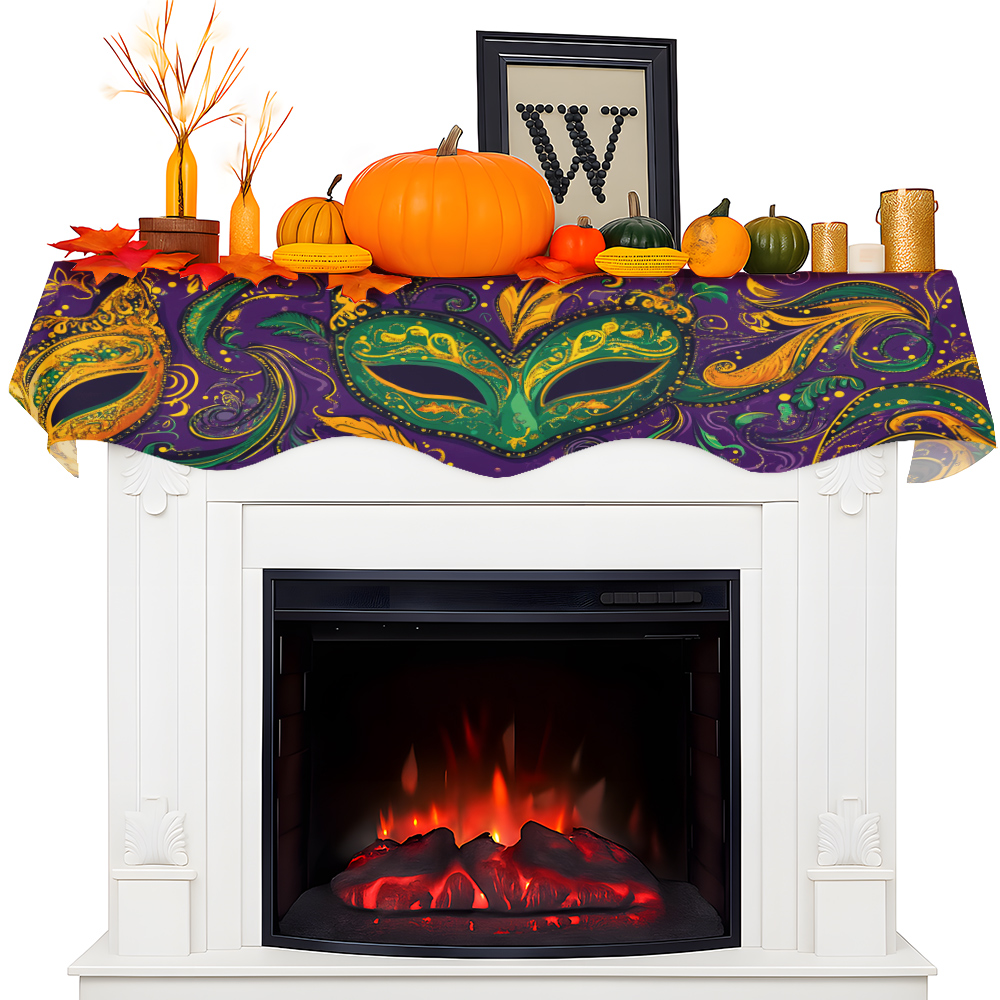 1Pc Carnival Mask Fireplace Sc - Party Banner Gold ulasan dan harga