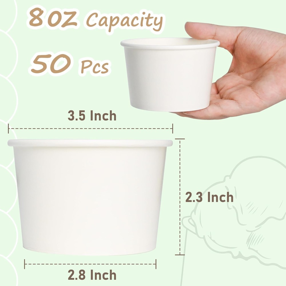 50pcs 8oz Disposable Paper Cup - Plastic Cup 50Pcs ulasan dan harga