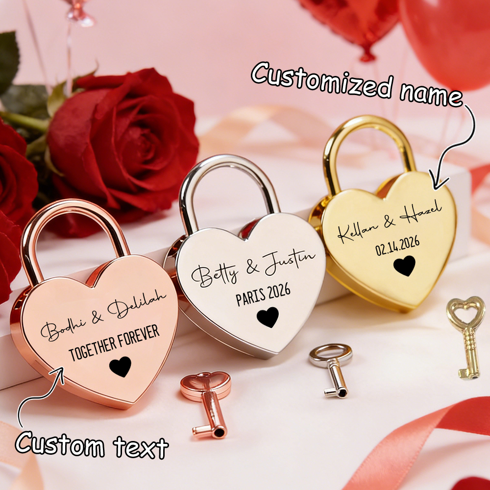 Custom Name Heart-Shaped Padlo - Event Party ulasan dan harga