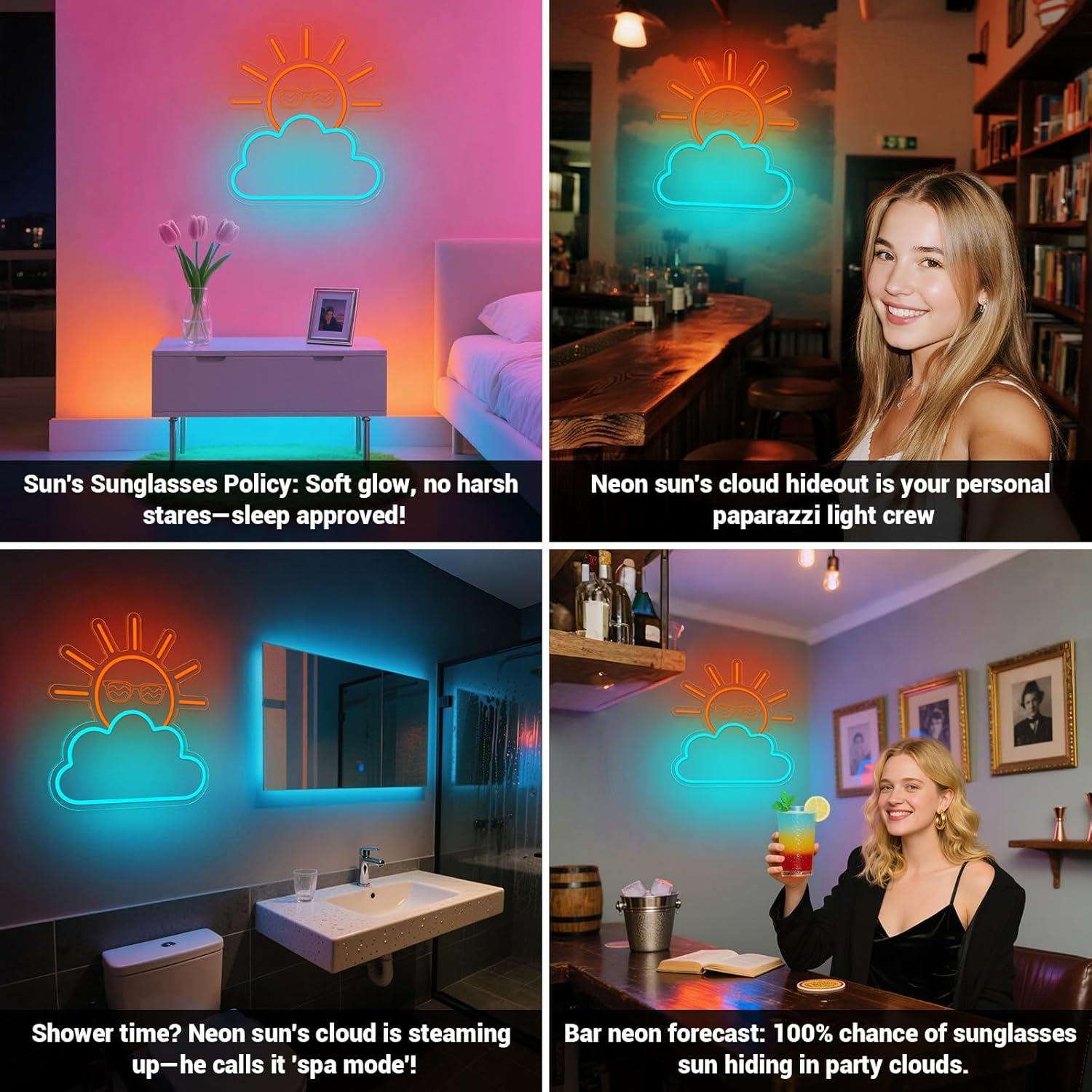 Sunrise Sunset Neon Sign USB P - Neon Sign Party ulasan dan harga
