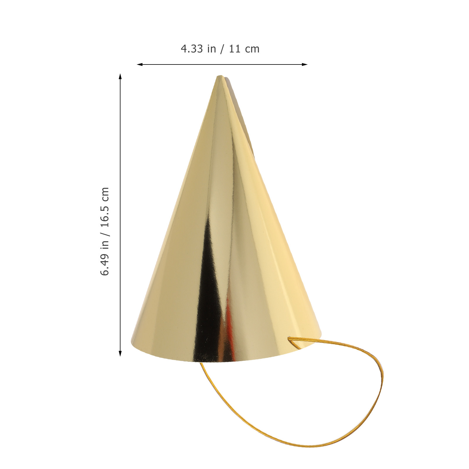8Pcs Birthday Party Hats Gold  - Party Hat Cone ulasan dan harga