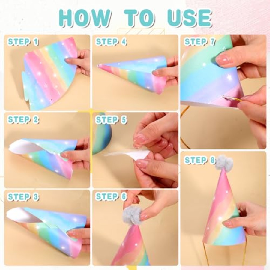 10 PCS Birthday Party Hats for - Party Hat Cone ulasan dan harga