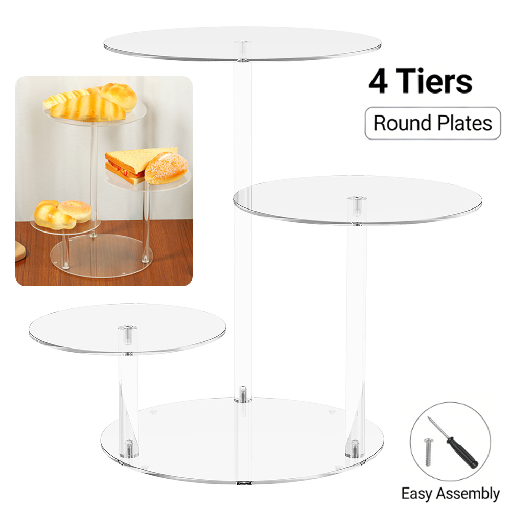 4 Tier Cake Stand Acrylic Tran - Cupcake Stand Tier ulasan dan harga