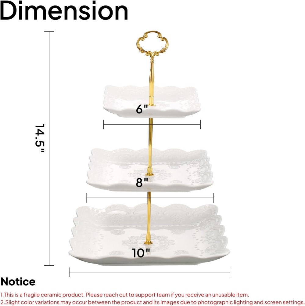 3 Tier Porcelain Cupcake Stand - Cupcake Stand Tier ulasan dan harga