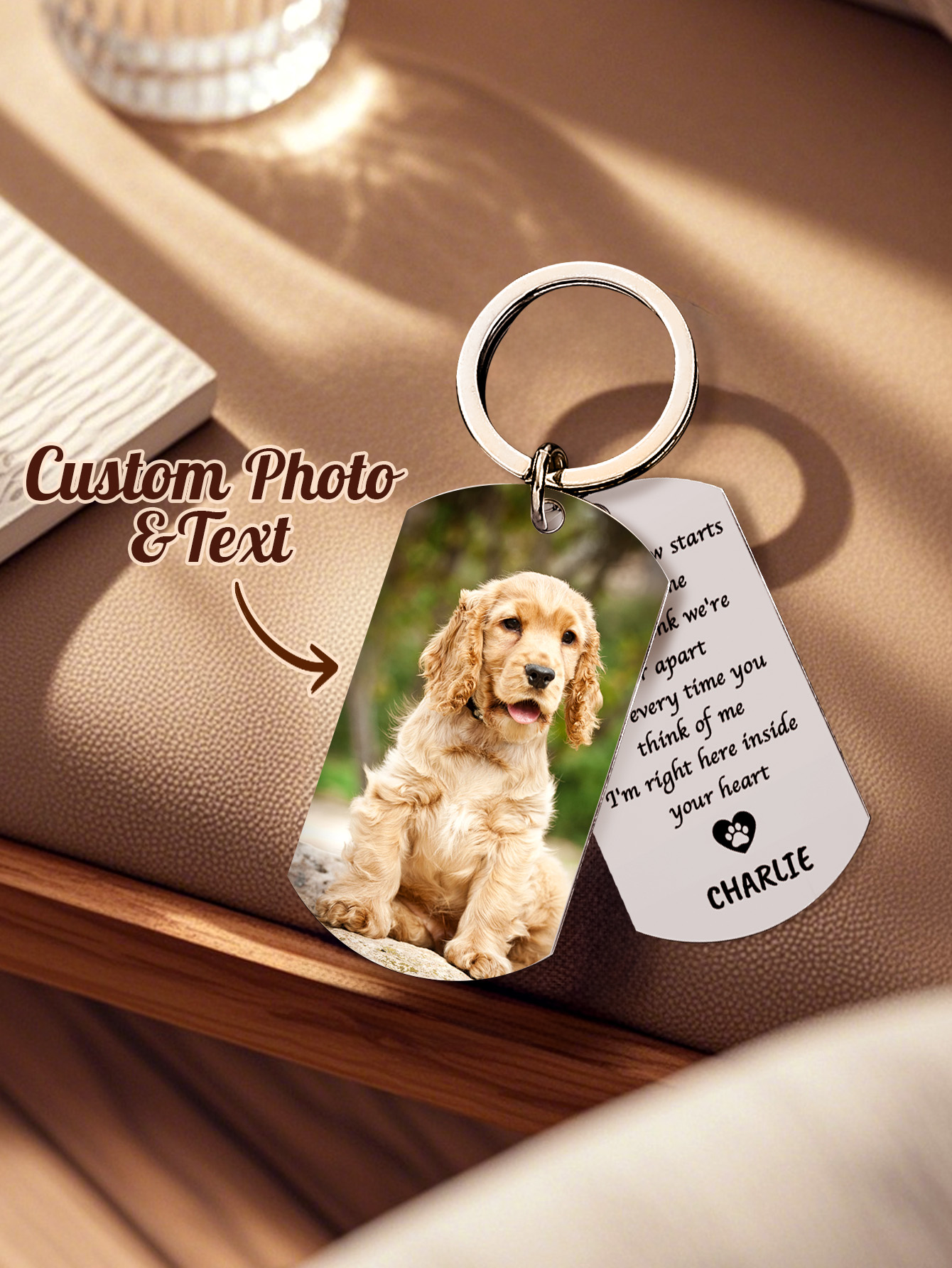 Personalized Pet Photo Keychai - Event Party ulasan dan harga