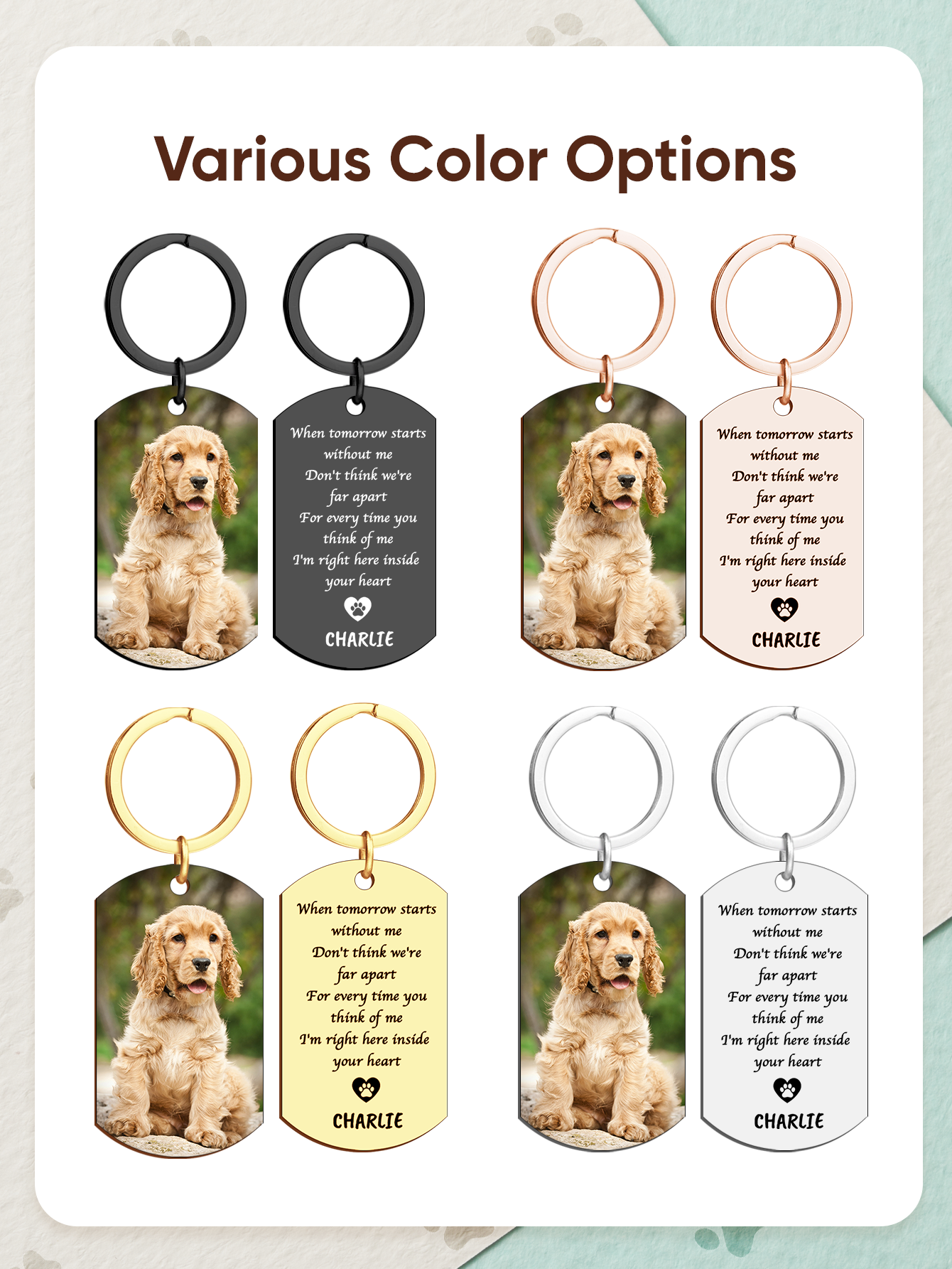 Personalized Pet Photo Keychai - Event Party ulasan dan harga
