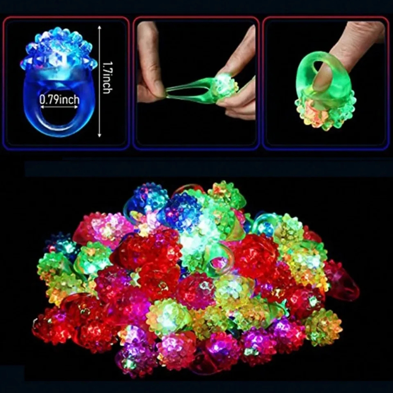 20/30/50pcs Glowing Rings LED  - Cotton Candy Cone ulasan dan harga