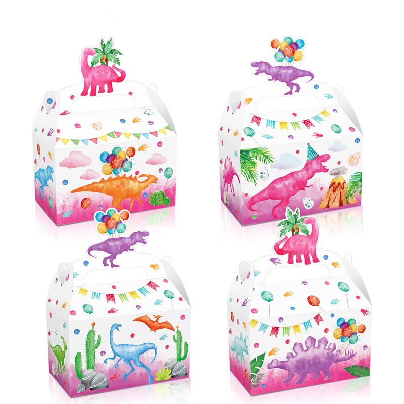 4/24Pcs Pink Dinosaur Candy Bo - Event Party Box ulasan dan harga