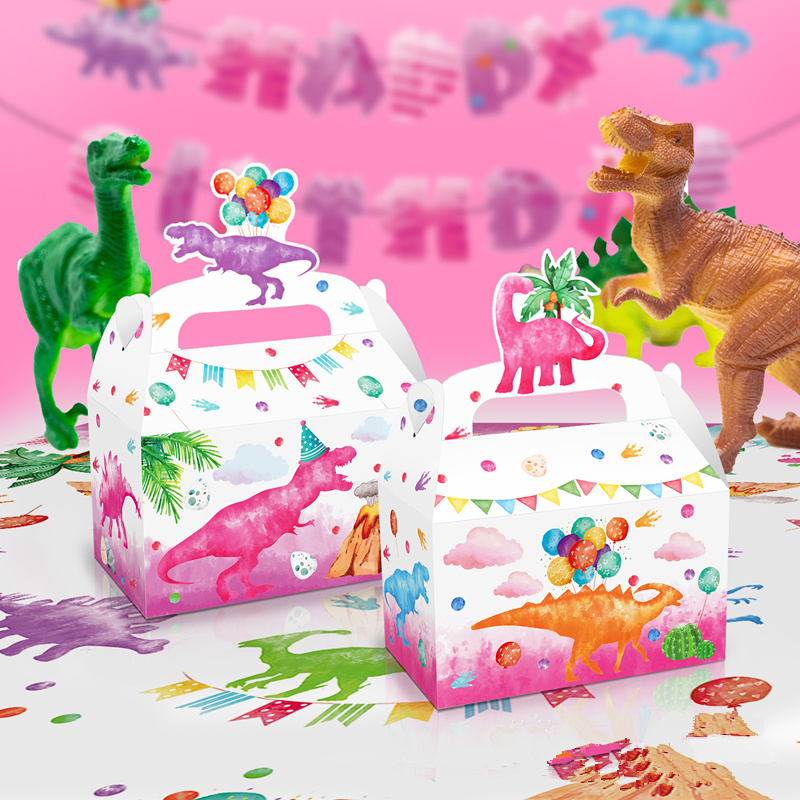 4/24Pcs Pink Dinosaur Candy Bo - Event Party Box ulasan dan harga