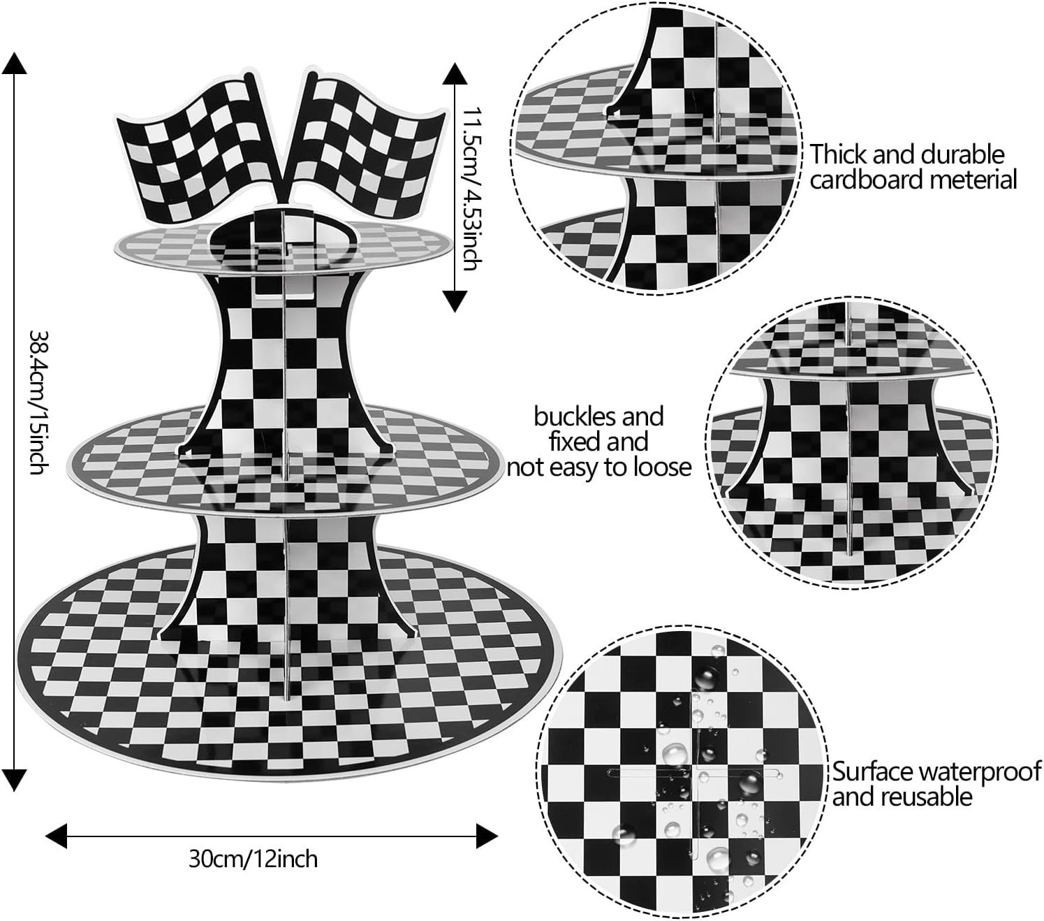 3-Tier Cardboard Cupcake Stand - Cupcake Stand Tier ulasan dan harga