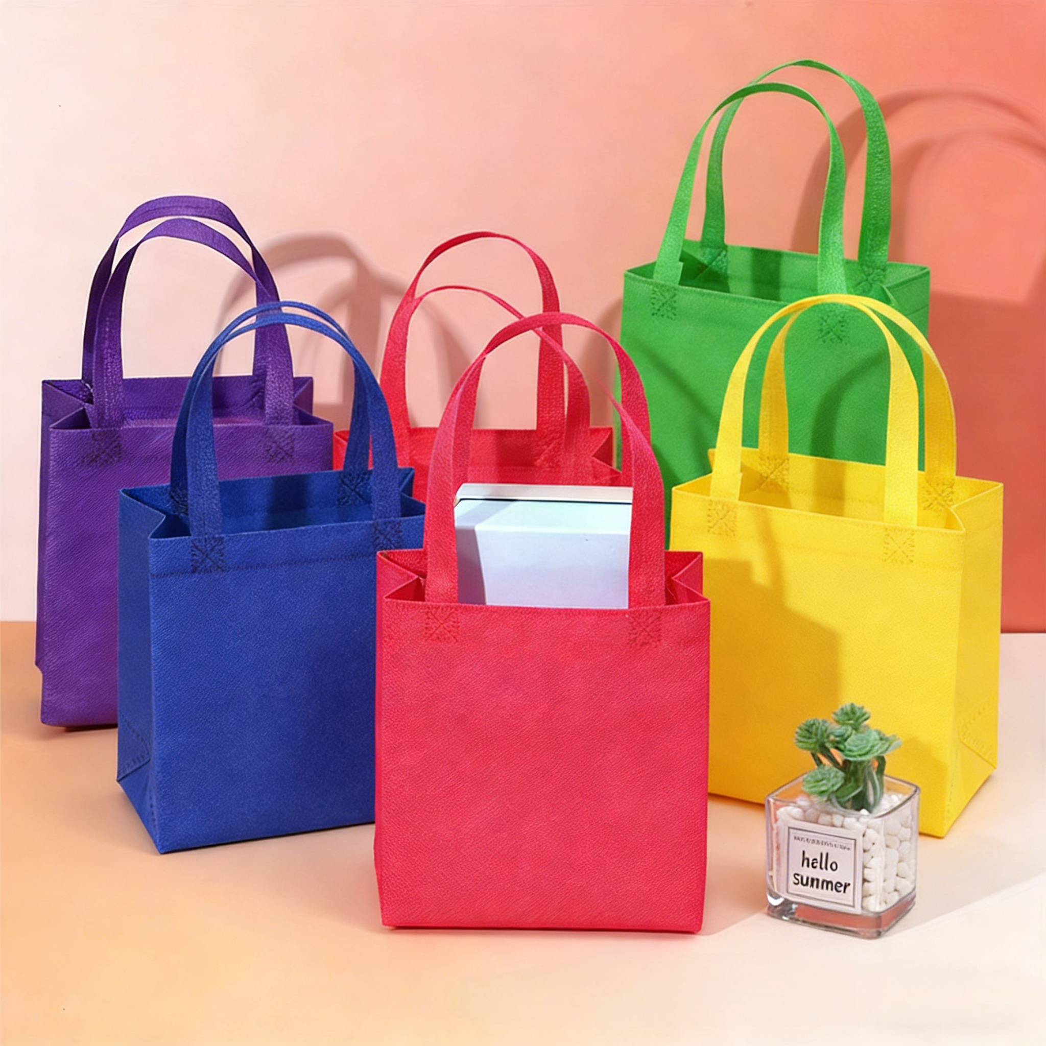 100PCS Reusable Non-woven Shop - Event Party Shop ulasan dan harga