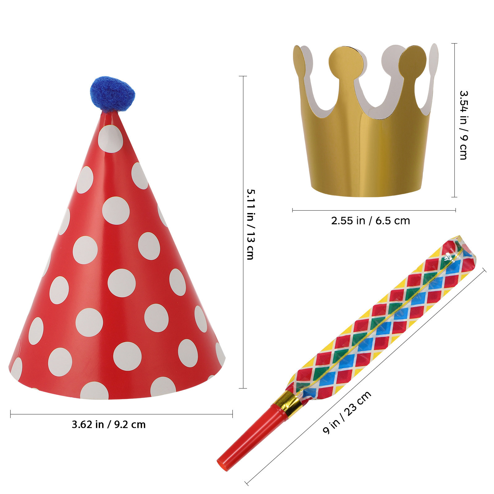 1Set Party Hats Paper Crowns B - Party Hat Cone ulasan dan harga