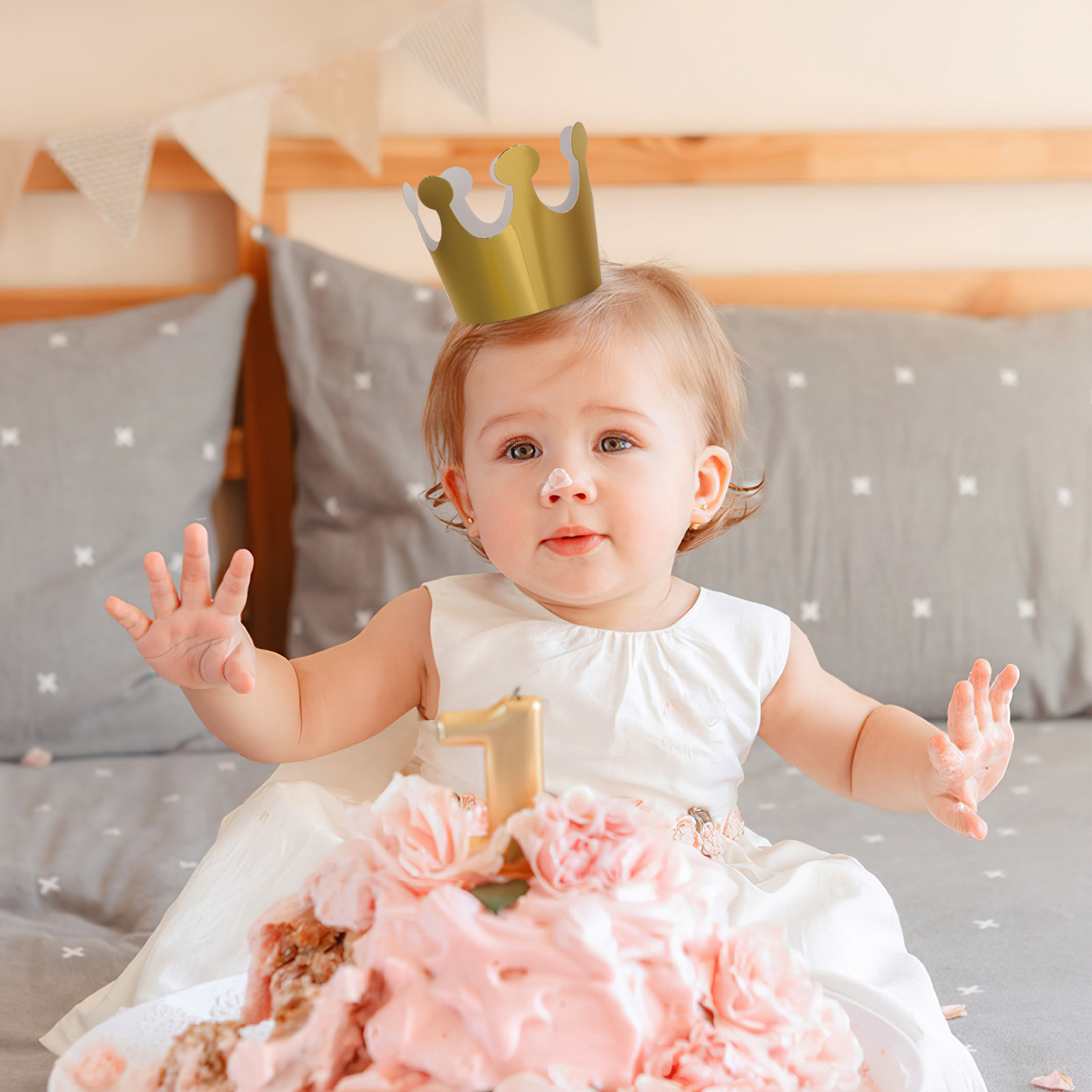 1Set Party Hats Paper Crowns B - Party Hat Cone ulasan dan harga