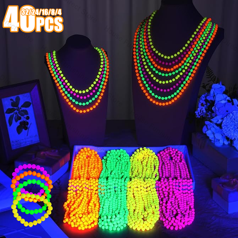 New Fluorescent Neon Necklace  - Cotton Candy Cone ulasan dan harga