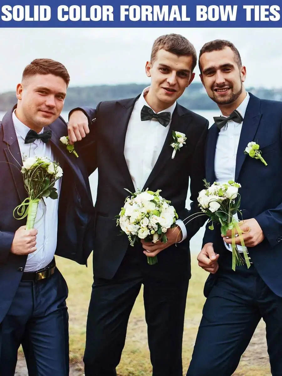 Mens Solid Color Satin Pre-Tie - Event & Party Supply ulasan dan harga