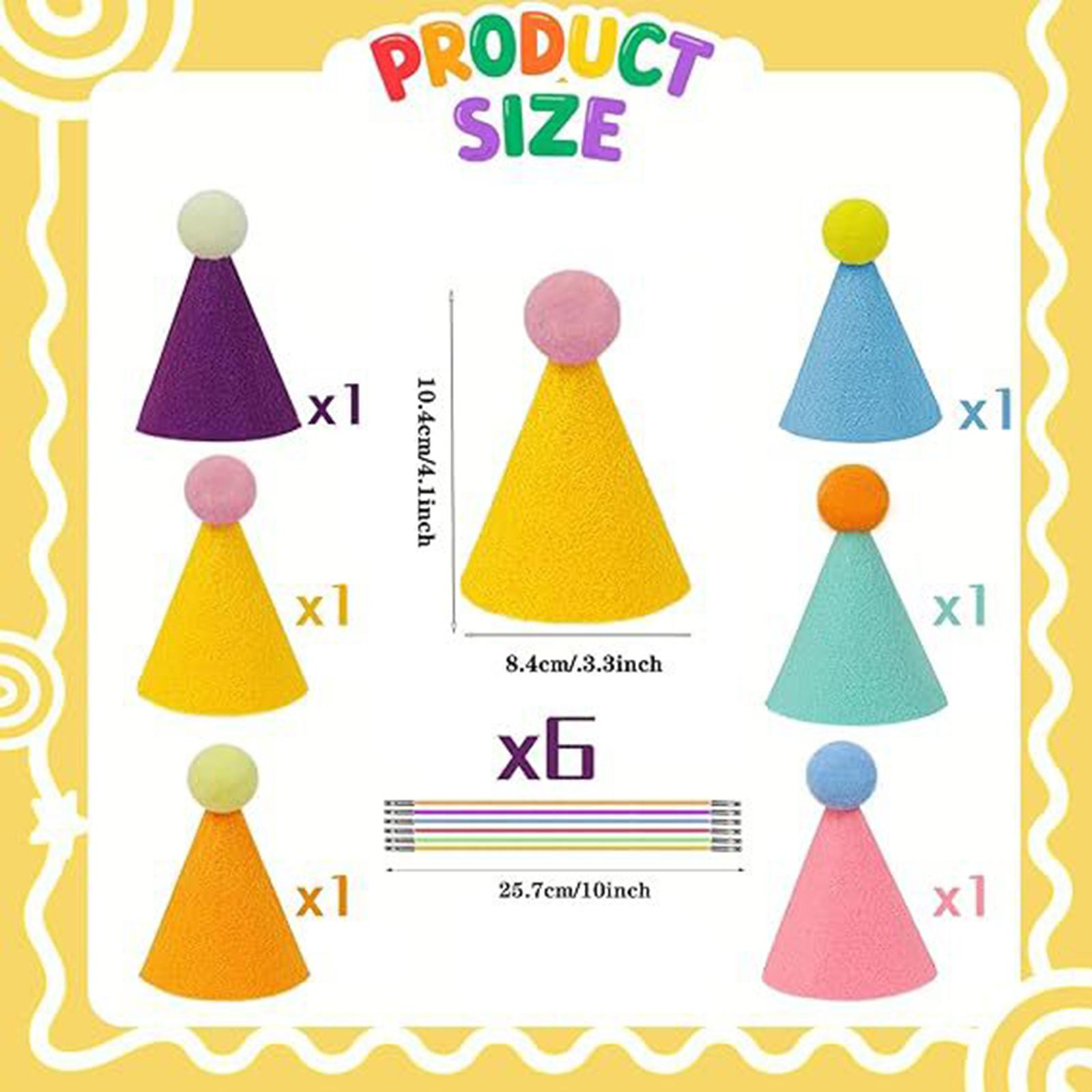 6 Pieces Mini Pet Party Hats M - Party Hat Cone ulasan dan harga