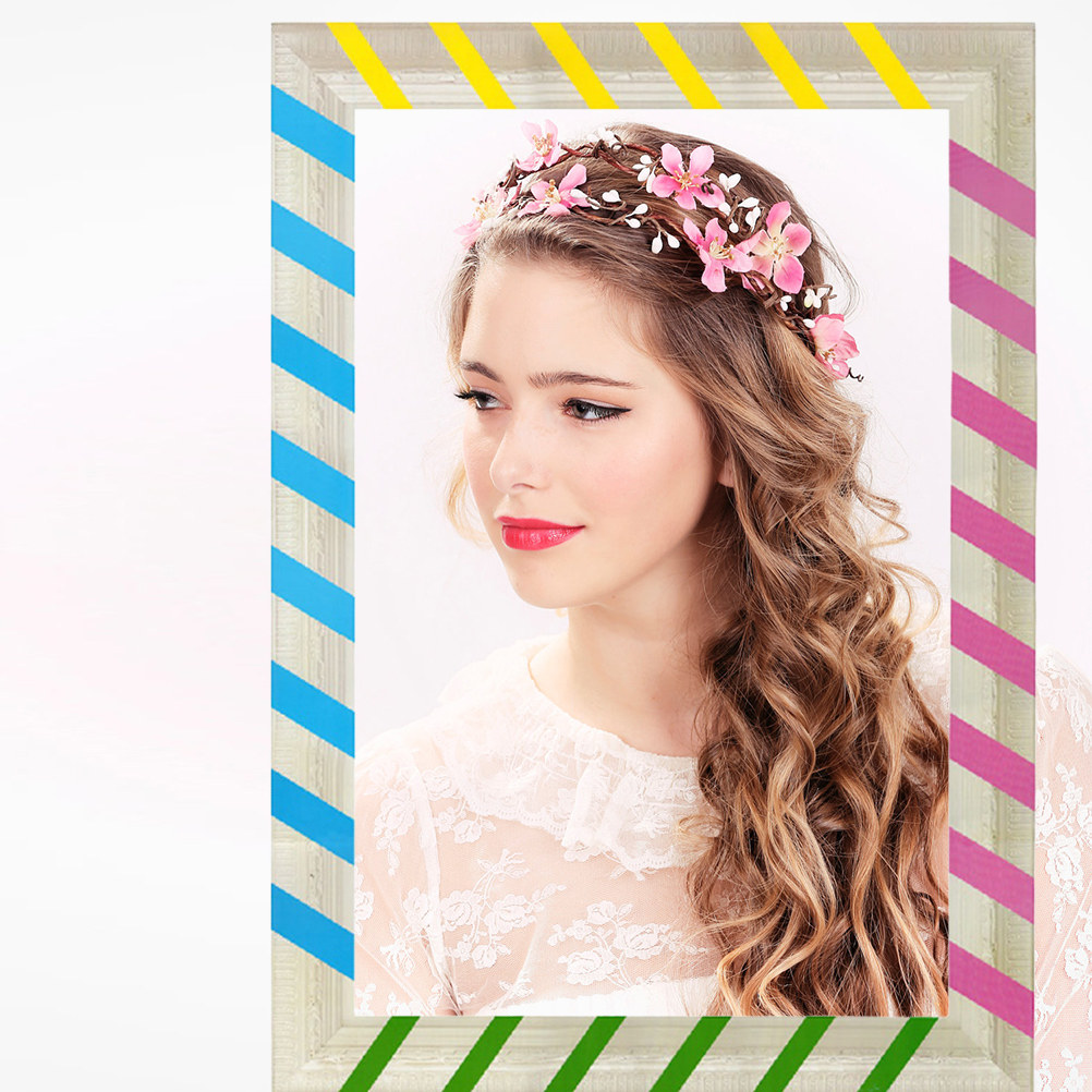 68x48cm Creative Colorful Pape - Photo Booth Frame ulasan dan harga