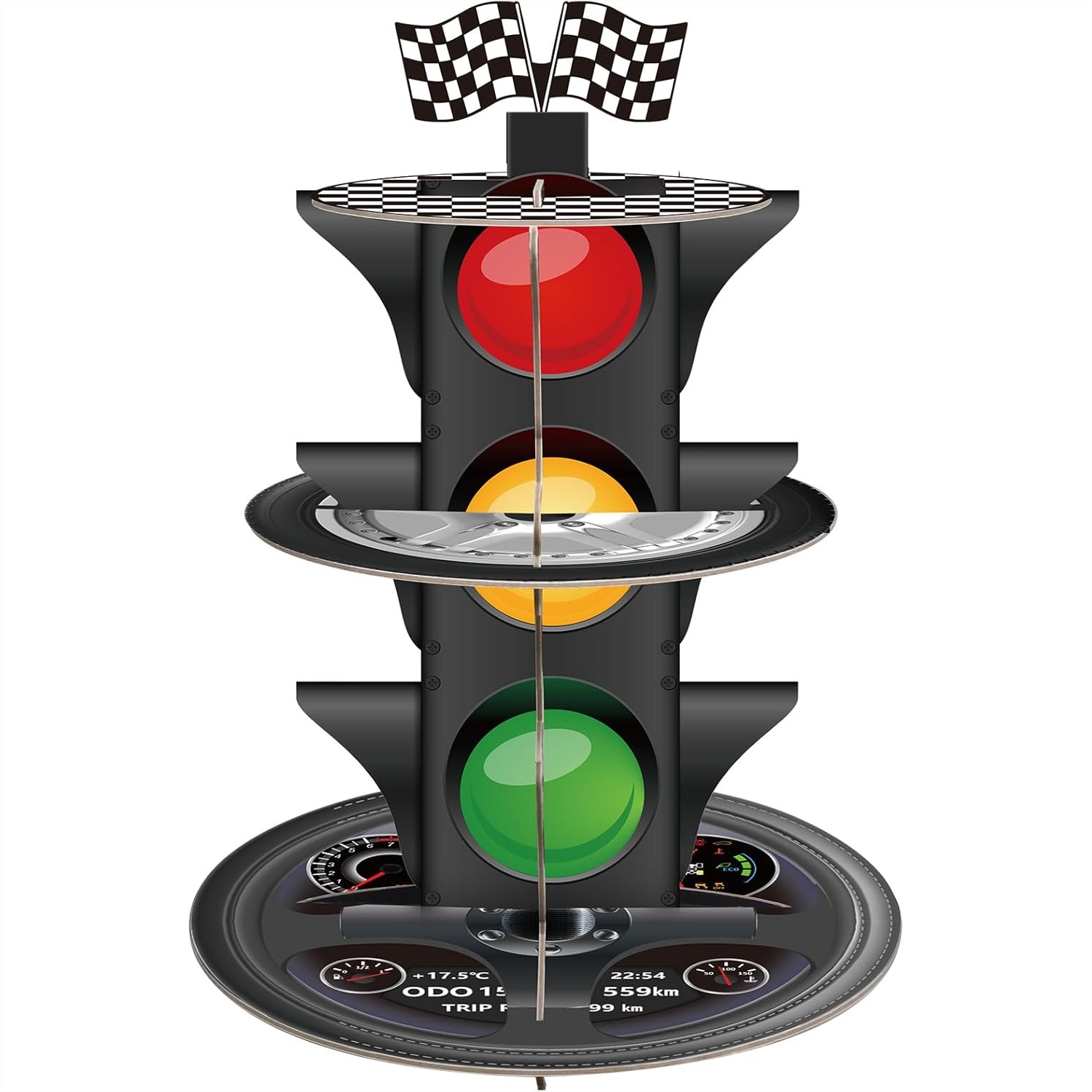 3-Tier Race Car Cupcake Stand, - Cupcake Stand Tier ulasan dan harga